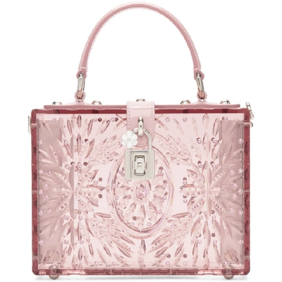 Dolce & Gabbana Dolce And Gabbana 粉色 Cinderella 有机玻璃箱形包 In Pink