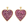 VERSACE VERSACE PINK MEDUSA HEART PENDANT EARRINGS