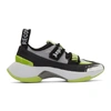 PALM ANGELS PALM ANGELS GREEN AND BLACK RECOVERY SNEAKERS