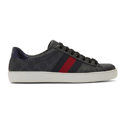 Gucci Black Gg Supreme Ace Trainers