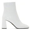 PRADA White Patent Vernice Boots