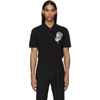 ALEXANDER MCQUEEN Black Embroidered Skull Polo