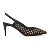 CHRISTIAN LOUBOUTIN BLACK CAGE & SLING 70 HEELS