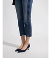 Manolo Blahnik Srila Suede Low-heel Pump In Navy