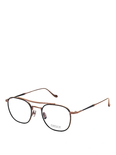 Matsuda Double Bridge Titanium Eyeglasses In Light Brown