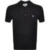 VIVIENNE WESTWOOD KNITTED POLO T SHIRT BLACK,120952