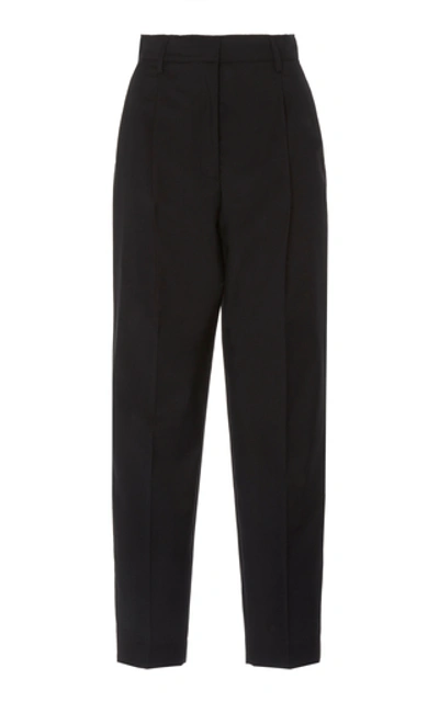 Alexandre Blanc Crepe Skinny Trousers In Black
