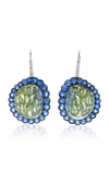 AMRAPALI TANZANITE AND SAPPHIRE EARRINGS,YED680A
