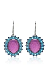 AMRAPALI RUBY AND SAPPHIRE EARRINGS,YED672B