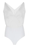 ALEXANDRE BLANC SLEEVELESS COTTON AND SILK BODYSUIT,ABH19B02A