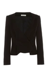 ALEXANDRE BLANC PEPLUM CREPE BLAZER,771416