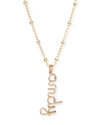 ATELIER PAULIN PERSONALIZED BEADED NECKLACE W/ WIRE PENDANT, 1-5 LETTERS,PROD147140015