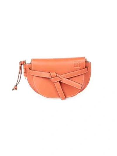 Loewe Mini Gate Leather Belt Bag In Khaki