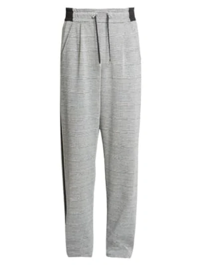 Balmain Men's Side Stripe Sweatpants In Black