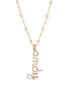 ATELIER PAULIN PERSONALIZED BEADED NECKLACE W/ WIRE PENDANT, 1-5 LETTERS,PROD220670051