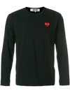 Comme Des Garçons Play Heart Logo T-shirt In Black