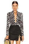 VERSACE Zebra Bodysuit,VSAC-WS42