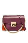 GIVENCHY GIVENCHY SMALL LEATHER & SUEDE GV3 IN BURGUNDY & RED,GIVE-WY656