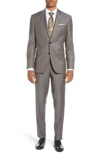 Ted Baker Jay Wool Suit In Taupe