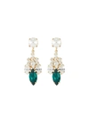 ANTON HEUNIS Pearl stud clustered Swarovski crystal drop earrings