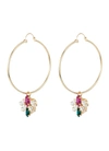 ANTON HEUNIS Clustered Swarovski crystal drop hoop earrings