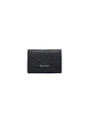 BALENCIAGA VILLE' LOGO PRINT ACCORDION LEATHER CARD HOLDER