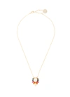 ANTON HEUNIS Swarovski crystal pearl pendant necklace