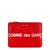 COMME DES GARÇONS COMME DES GARÇONS MEDIUM RED LEATHER POUCH