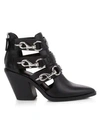 REBECCA MINKOFF Seavie Lobster Clip Leather Ankle Boots