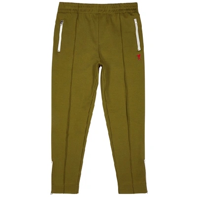 Ami Alexandre Mattiussi Olive Cotton-blend Sweatpants