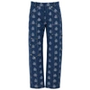 CHLOÉ Navy monogrammed cotton trousers