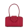 MEHRY MU Fey In The 50s faille burgundy top handle bag