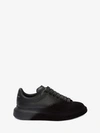Alexander Mcqueen 45mm Flocked Leather Sneakers In Black