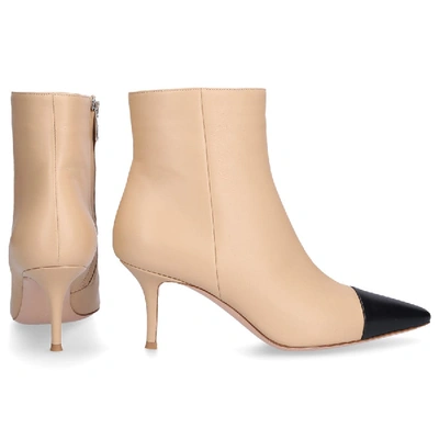 Gianvito Rossi Contrast Toe Ankle Boots - 大地色 In Beige