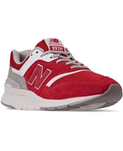 New Balance Men's 997 Americana Casual Sneakers From Finish Line In Red/raincloud