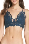 Free People Intimately Fp Adella Longline Bralette In Turquoise