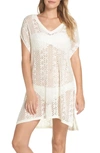 Echo Pointelle Cover-up Caftan In White