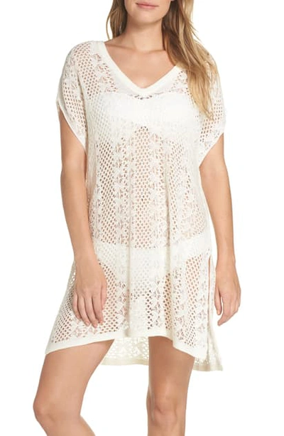 Echo Pointelle Cover-up Caftan In White