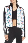 ADIDAS ORIGINALS FLORAL PRINT CROP TRACK JACKET,ED4762