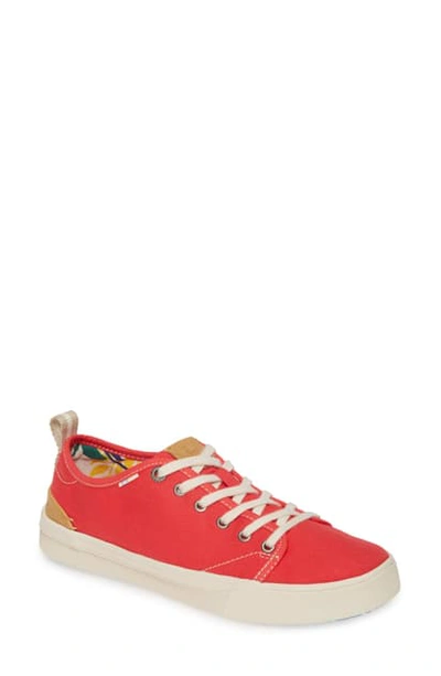 Toms Travel Lite Low Top Sneaker In Poinsettia Canvas