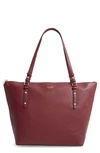 Kate Spade Large Polly Leather Tote - Red In Cherrywood