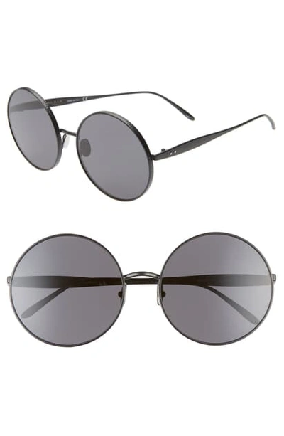 Alaïa 60mm Round Sunglasses In Black