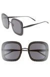 ALAÏA 63MM OVERSIZE SQUARE SUNGLASSES,AA0018S001