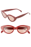 Alaïa 51mm Cat Eye Sunglasses - Red