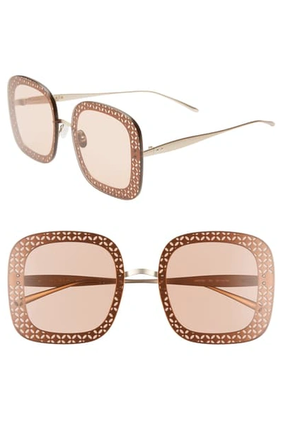 Alaïa 63mm Oversize Square Sunglasses In Gold