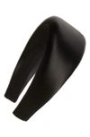 Prada Women's Cerchietto Wide Padded Satin Headband In Nero