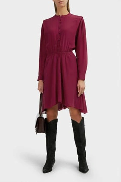 Isabel Marant Étoile Yandra Silk Midi Dress In Fuchsia