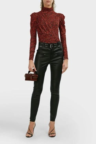 Isabel Marant Jalford Animal-print Ruched Top