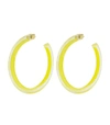 ALISON LOU Medium Neon Yellow Loucite Jelly Hoops