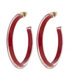 ALISON LOU Medium Red Loucite Jelly Hoops